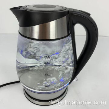Wasserkocher Haushaltsgerät 1,7L kabelloser Schnellwasserkocher Glaskessel Wasserkocher